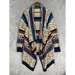Old Navy Sweater‎ Womens Medium Multicolor Open Front Cardigan Aztec Boho Knit
